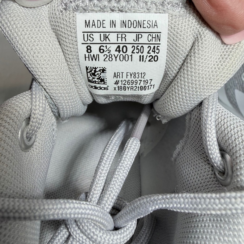 Adidas QT Racer 2.0 Women 8 Grey White Running Shoes FY8312 Cloudfoam Sneakers - Picture 3 of 15